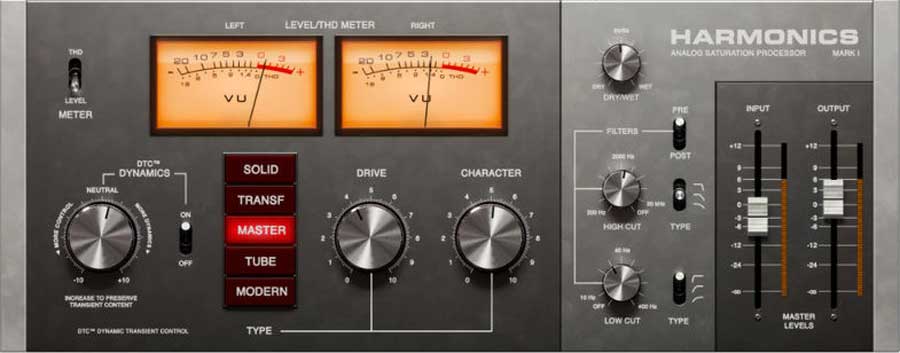 Softube Harmonics Analog Saturation Processor