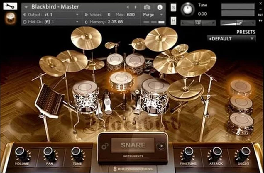 8Dio Advanced Drum Series Blackbird Kit