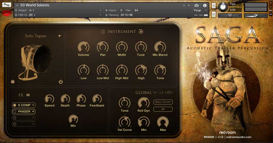 Red Room Audio SAGA Acoustic Trailer Percussion