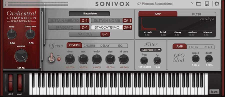 SONiVOX Orchestral Companion Woodwinds