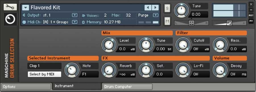 native instruments Maschnine Drum Selection